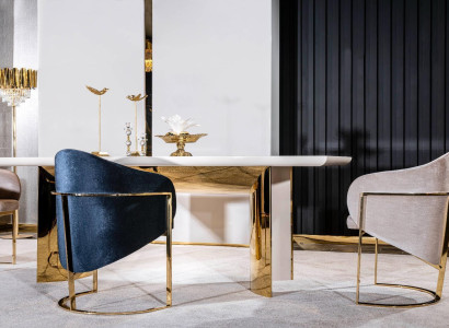Dining room Chair Luxury Chair Metal with Textile new Chairs Style Modern